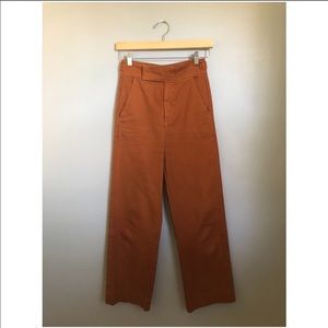 Lacausa uniform trouser rust brown 6 straight leg